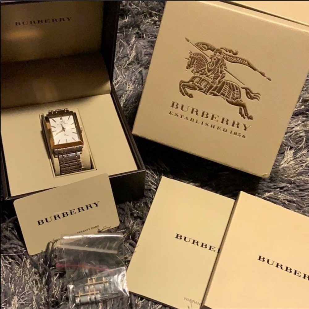 Burberry Two-Tone Rectangular Watch - image 2